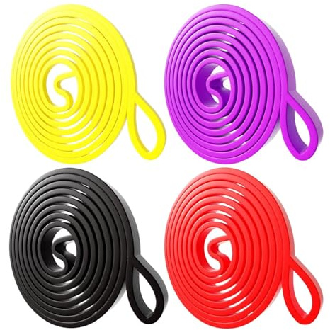 Bandes Élastiques De Fitness | 4 Pièces Ceinture De Traction Portable | Sangles Yoga Musculation pour Sportifs | Débutants Joueurs Entraînement Maison Hôtel Extérieur Gym Appartement Pilates