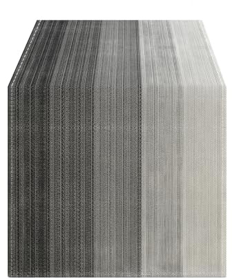 LOZULO Grau Modern Tischläufer,wasserdichte Tischflagge im Freien Tisch Dekoration Drinnen Urlaub Party Dekor,Tischläufer Outdoor Abdichtung Table Runner 40 140 cm
