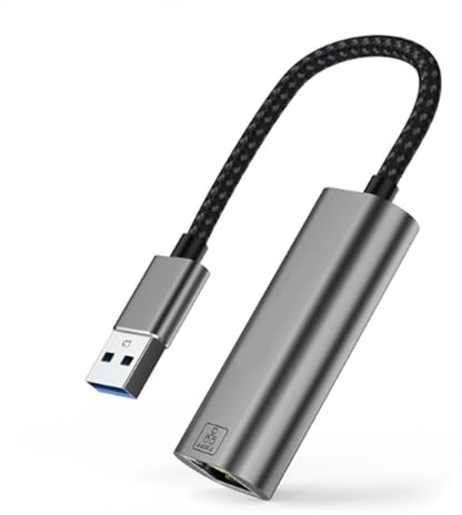 Adaptador de red USB a RJ45 Gigabit de velocidad rápida de 2,5 Gbps para computadoras y tarjeta de red Pad Adaptador USB a Ethernet