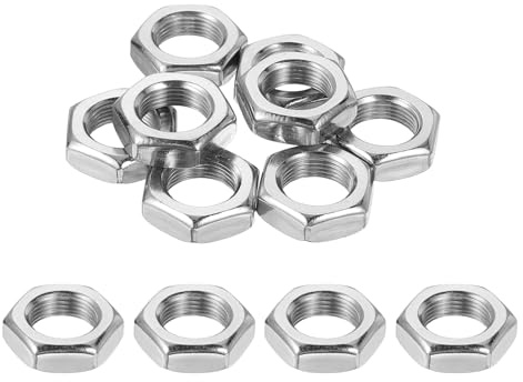 QUARKZMAN M14x1mm Sechskantmuttern 12 Stück 304 Edelstahl metrische | Feingewinde-Sechskantmuttern Verbindungselemente 21mm/0,83 Breite, 7mm/0,28 Höhe für Maschinenbau Automobilindustrie