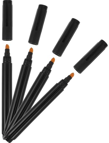 FUNOMOCYA 4 pièces Stylo Détecteur Faux Billets Portable Marqueur Authenticité Pointe Biseautée Vérification Rapide pour Euros Usd Transactions Sécurisées