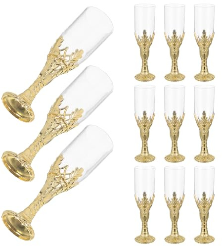 Uonlytech 12 pièces Lot de Gobelets Vintage Décoratifs Forme de Calice Coupes Médiévales Réutilisables pour Mariage Fête et Décoration Église