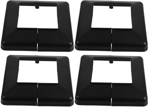 Generisch 4 Stück PVC Pfostenfußabdeckungen Zwei Stück 80X80mm Dekorative Geländer und Zaunpfostenverkleidungen für Terrasse und Veranda