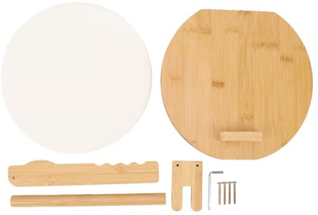 Wood Tortilla Press, Mexican Tortilla Presser for Corn and Flour Tortillas, Includes 50 Parchment Paper Rounds, Multi - Use Dough Press for Homemade Naan Pizza Scones