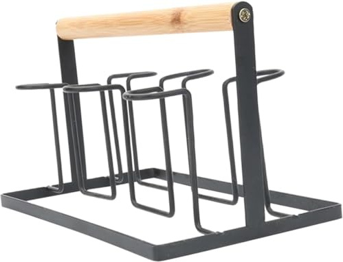 OIFAODAO bicchiere d'acqua, Albero di tazze, 1 portabicchieri nero for bottiglie d'acqua, portabottiglie for asciugatura, portaoggetti appeso for in metallo, organizer for, supporto for scolapiatti