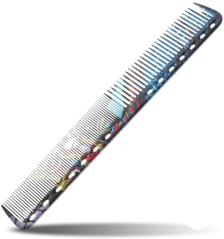 Pettine da Taglio Chioma Abs Nano 1 Pezzo, Professionale | Denti Larghi e Stretti, Uso in Salone e Styling Quotidiano, Formato lungo Barbieri e Uomo