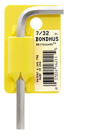Bondhus 16211 7/81,3 cm Hex Spitze Schlüssel Innensechskantschlüssel mit briteguard Finish, markiert und Barcode, kurz Arm