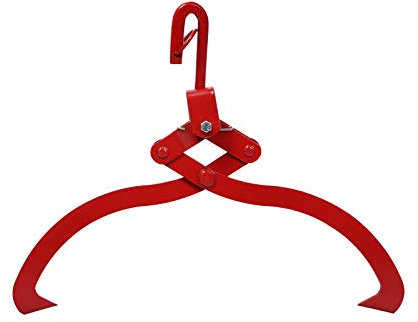 Wiltec Forstzange für Baumstämme bis 620 mm, 450 kg Zugkraft, Holzzange Hebezange Packzange mit 2 Klemmdornen