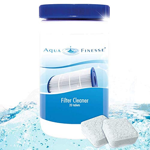 AquaFinesse Filterreiniger Tabs, Filter Reinigungstabletten für Whirlpool, Pool, Swim Spa Filter. Filterkartuschen Reiniger, Spa Kartuschenreiniger, AF Filter Cleaner
