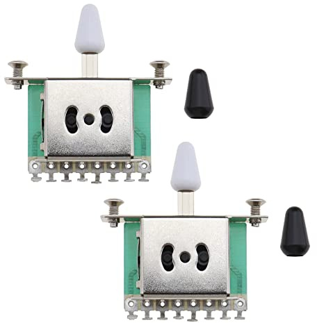 VGOL 2Pcs 3 Way Guitar Switch Compatible with Stratocaster Compatible with Telecaster Style Electric Guitar 3-Way Pickup Selector Lever Switch