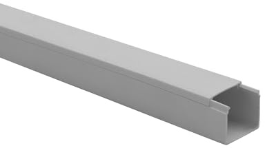 10m KOMIB Kabelkanal/Kabelkanäle/Kabelführung - Verschiedene Größen und Farben - Schraubbar - 5 x 2m Stangen - (Grau - Steingrau, 25 x 25 mm)