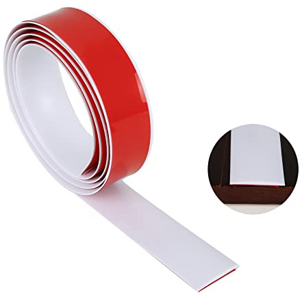 Btstil Übergangsleiste Selbstklebend, Vinyl Boden Abdeckleiste Übergangsleiste Ausgleichsprofil Übergangsschiene Bodenprofil zum Kleben für Laminat & Parkett, Türschwelle (Weiß, 3M)