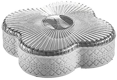 ISAKEN Snackteller Kunststoff Snackbox mit Deckel Snack Aufbewahrungsbox Süßigkeitenteller Snackschale Süßigkeiten Tablett Trockenobstbehälter für Zuhause Hochzeit Weihnachtsfeier