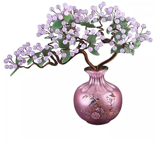 Pequeño árbol Bonsái Artificial Porche de casa, sala de estar, gabinete de vino, decoraciones for oficina, regalos de inauguración de la casa, manualidades de apertura, adornos de Jade Decoración de V