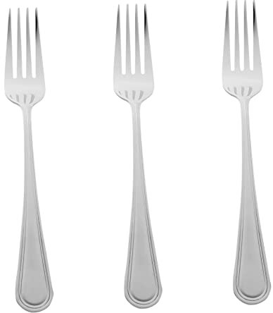 BESTonZON 3pcs Long Handle Stainless Steel Forks Set Salad Forks Strong and Wear-Resistant Suitable for Cakes Meatballs Snacks Child Food