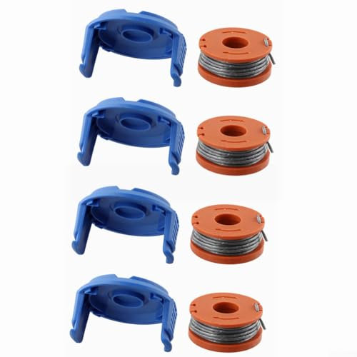 EpheyFIF Trimmer Spool Line Replacement with Spool Cover, for MacAllister MGTP18Li, 1.5mm 1x2.5m Strimmer Grass Lawn Mower Spool Line(4sets)