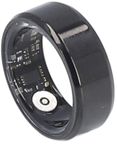 Smart Health Ring Health Tracker para Hombres y Mujeres, Bluetooth Recargable IP68 Impermeable Fitness Tracker, Aplicación Compatible con Android iOS con (Black)