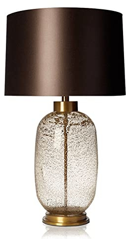 DZYHFCO Table Lamps Luxury Glass Bottle Table Lamp Modern Glass Decor Desk Light Rustic Cottage Styles Lighting for Bedroom Living Room Home Office Coffee Table Bookcase Nightstand Night Lights (Color