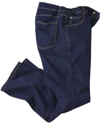 ATLAS FOR MEN - Dunkelblaue Regular-Jeans - 54