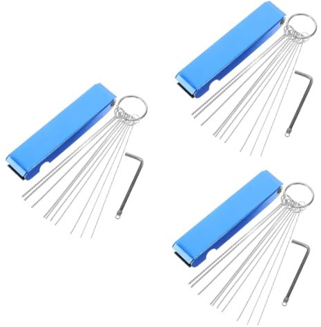 iplusmile 3 Sätze -reinigungsset Airbrush-kit Drahtbürsten Vergaser Reinigungsset Vergaser-reinigungswerkzeug -vergaser-reinigungsset Reiniger-werkzeugsatz Rostfreier Stahl