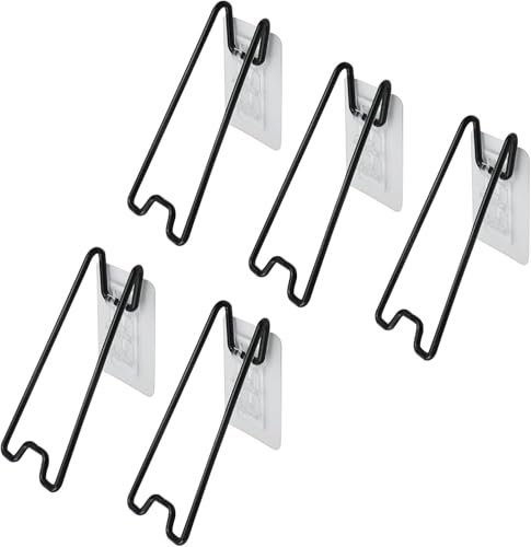 Theaque Selbstklebende Staffelei auf der Rückseite, silberfarben, Metall, für Bilderrahmen, Staffelei, Rückenstütze für Fotomalerei, 13 cm, Schwarz, 5 Stück