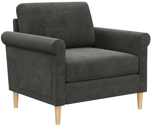 Vesgantti Einzelsofa，1 Sitzer Sofa mit bilateraler Taschenablage, Fernsehsessel für Wohnzimmer Schlafzimmer und Büro, Werkzeuglose Montage, 80T*75B*86H cm