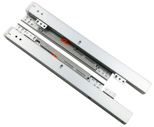 Unterbau Schubladenschienen mit Absenkautomatik, 40,6 cm, Vollauszug, Kugellager, 1 Paar