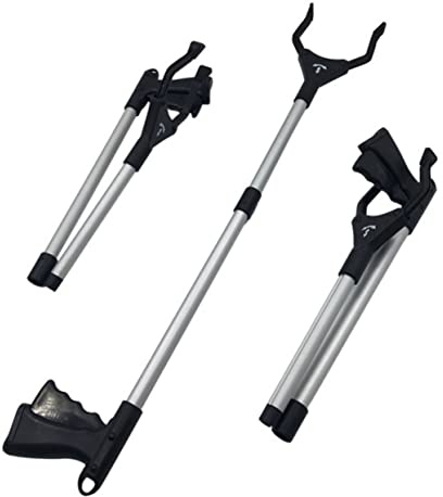 FOMIYES Pinza Para Basura Plegable Alargada Aluminio Portátil Herramienta Agarre Multiuso Uso Exterior Interior Asistencia Personas Mayores