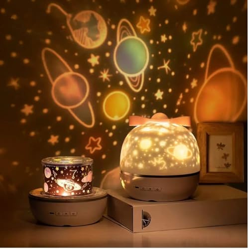 Starry Sky Projector Lamp, 360° Rotating, 6 Different Projection Films LED Night Light, USB Cable, Bedroom Decoration Star Light Projector for Birthdays, Partie,Christmas Gifts
