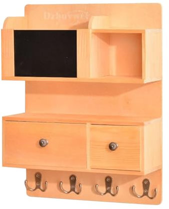 Brief- und Schlüsselhalter für die Wand,Schlüssel- und Briefhalter-Wandhalterung | Schlüsselhalter mit Haken | Brief-Organizer mit Kreidetafel, -Akten-Organizer, Sortierer, für Zeitschriften, Schl