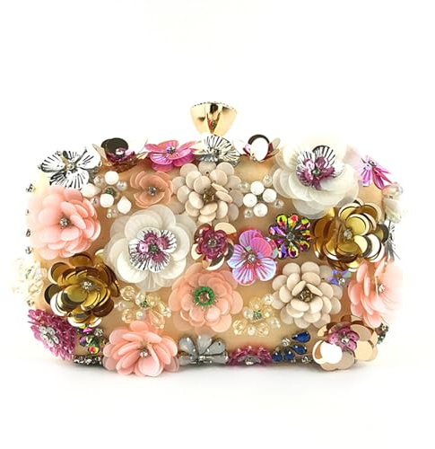 LHHMZ Sac à main fleuri pour femme, Sacs à fleurs faits à la main,Sacs à main pour mariage de la mariée