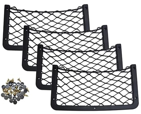 Redes de almacenaje para coche Bolsa Red Multitamaño Teléfono Organizador Bolsillo Almacenamiento Soporte Red Malla Maletero Para Opel Para Astra JGH Para Zafira B Para Corsa D Red Maletero De Coche(4