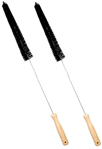 AKOOSY Long Handle Cleaning Brush 2pcs Black Nylon for Home