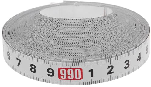 Lurrose Mètre Ruban Autocollant 10 M Blanc Règle Adhésive pour Établi Ruban de Mesure Précis pour Menuiserie Outil de Mesure Bande Graduée pour Surfaces Lisses
