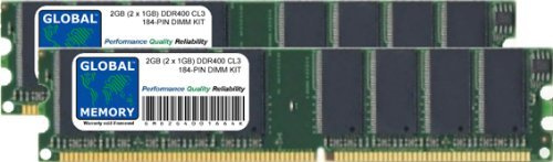 2 GB (2 x 1 GB) DDR 400 MHz PC3200 184-pin DIMM memoria RAM KIT per iMac G5 & Powermac G5