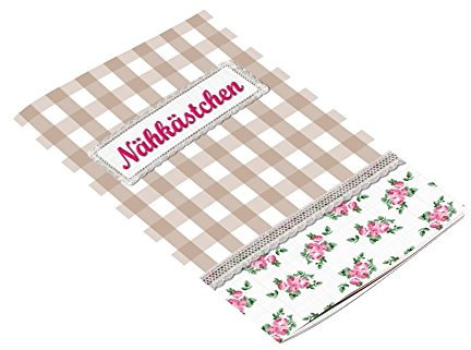 Notizheft “Nähkästchen“ Notizbuch DIN A6 kariert 32 Seiten Muster Rosen Vintage