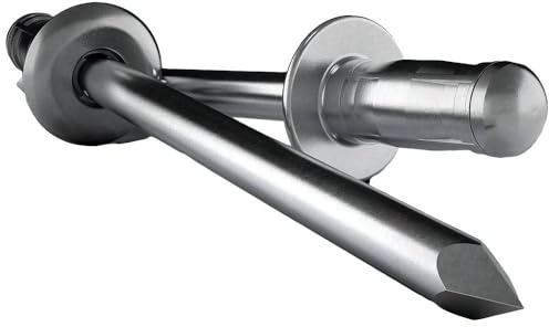 GESIPA Blindniete PolyGrip 50 Stück (Alu/Nirosta 4,8x17, Nietschaft-ø 4,8 mm, Scherkraft 1500 N, Zugkraft 2300 N, Flachrundkopf) 1464832
