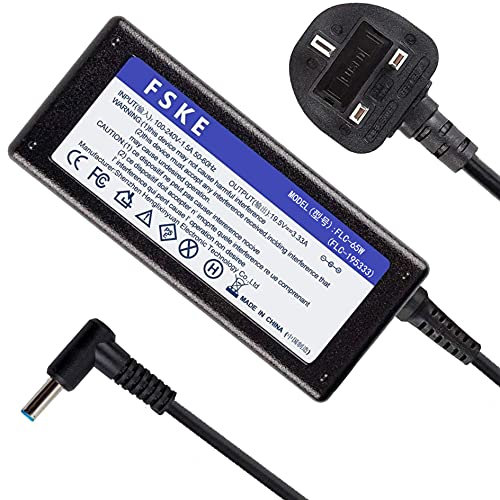 FSKE 65W Laptop Charger for HP Power Adapter Compatible withHP Stream 11 13 14 Elitebook Folio Pavilion Spectre Ultrabook Pavilion x360 ProBook Touchsmart,Connector:4.5 * 3.0mm