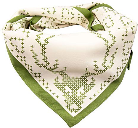 Alpenflüstern Trachten-Nickituch Kreuzstich Hirsch grün ATX042