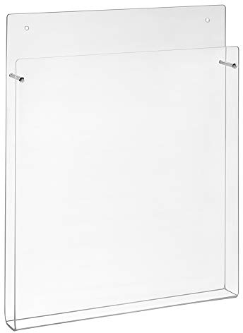 Zeigis - DIN A4 Wandprospekthalter aus Acrylglas mit kleiner Fülltiefe (23mm) Wandhalter/Dokumentenhalter/Zeitschriftenhalter/Broschürenhalter/Transparent