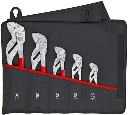 KNIPEX Tools 00 19 55 S4 Pliers Wrench 5Piece Set with Tool Pouch