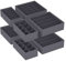 SONGMICS Lot de 8 Séparateurs de Tiroirs, Organiseur de Sous-vêtements Pliables, pour Soutiens-gorge, Culottes, Chaussettes et Cravates, Boîtes de Rangement en Tissu pour Armoires, Gris RUS08GY