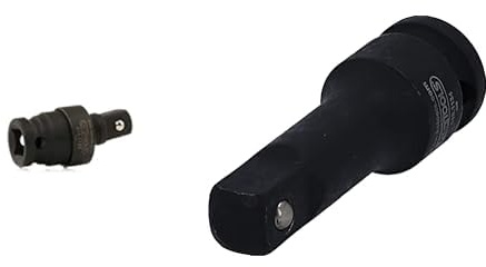 KS Tools 515.1133 1/2 Articulación cardán para destornillador de percusión + 515.1134 Extensión del impacto, 1/2 , 75mm
