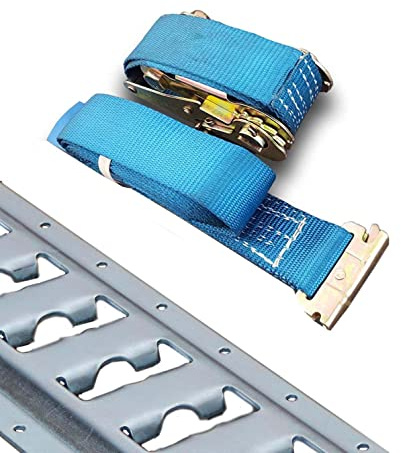 3m Ankerschiene Kombi Zurrschiene (2 x 1,5 m) + 2 x Spanngurt 4 m / 1000-2000daN