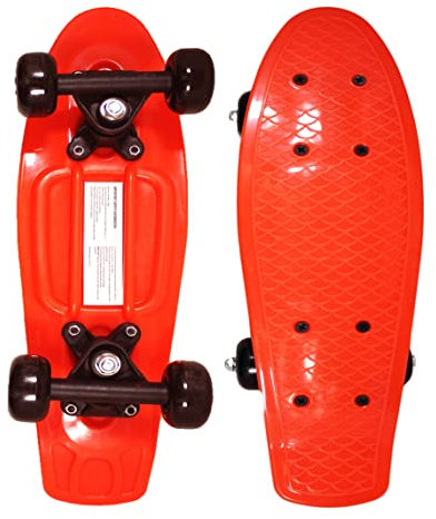 Ego 360 Kinder-Skateboard, 40,6 cm, 55,9 cm, für Anfänger, Mädchen, Jungen, Unisex, Retro-Skater, Skatepark, 6 Farben (Sunset Orange), M (318004)