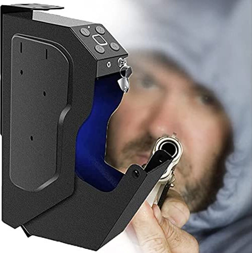 Electronic Password Gun Safe,Fingerprint Lock Safe,Wall Gun Gun Cabinet,Gun Safes For Guns,With Spare Keys Gun Safe,Box For Jewelry Gun Hidden Safely In