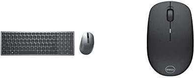 Dell Multi-Device Wireless Keyboard and Mouse Combo KM7120W - Tastatur-und-Maus-Set - UK QWERTY - T & Wireless Mouse WM126 Black p/n 570-AAMH
