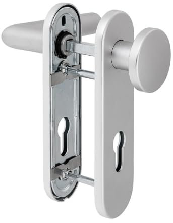 Feuerschutz Kurzschild PZ | Farbe: Aluminium EV1 | Feuerschutz DIN 18273 | New Orleans (Drücker/Knauf)