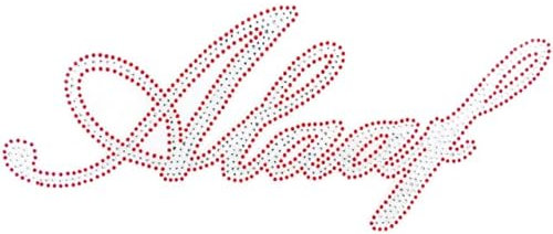 Strass Steine Bügelbilder Applikation verschiedene Motive Köln Karneval Fasching (Alaaf rot-silber 26x9,5cm)