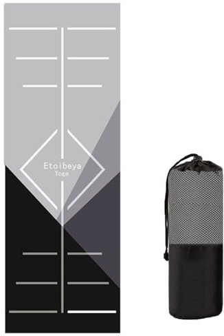 Oaygat Yoga Towel Non Slip Hot Yoga Mat Towel Pilates Towel 24 x72 Quick-drying Yoga Blanket Mat Towel Yoga Cloth Breathable Fitness Mat Towel Soft Sweat Microfiber Yoga Mat Towel with Carrying Bag